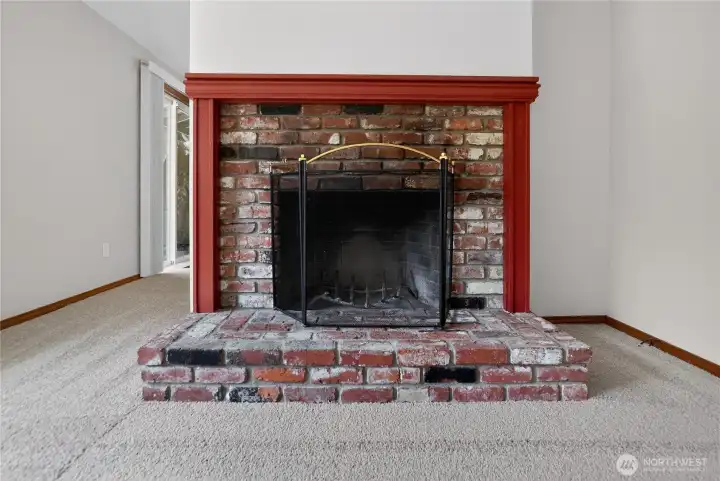Wood Burning Fireplace in the Great Room