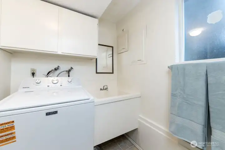 This utilities room is large enough to convert into a kitchenette for future flexibility potential. Perhaps rental income or multigenerational living.