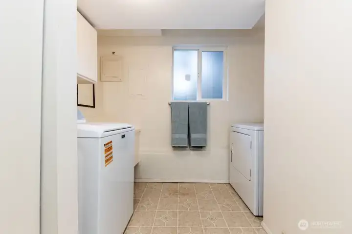 This utilities room is large enough to convert into a kitchenette for future flexibility potential. Perhaps rental income or multigenerational living.