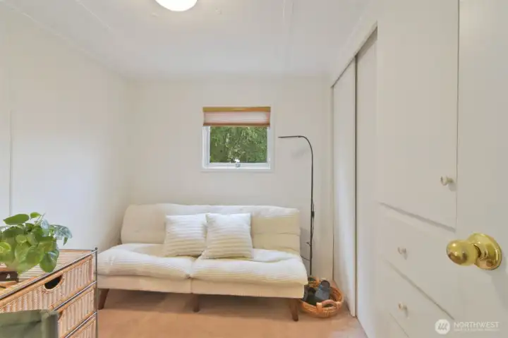 2nd bedroom set up as an office. Look to the right --> Convenient, space saving built-in storage. 2nd bedroom set up as an office. Look to the right --> Convenient, space saving built-in storage.