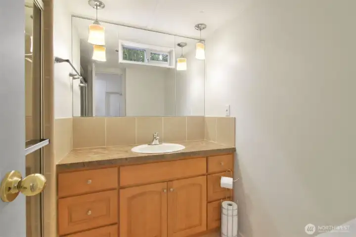 Generous and updated bathroom. Generous and updated bathroom.