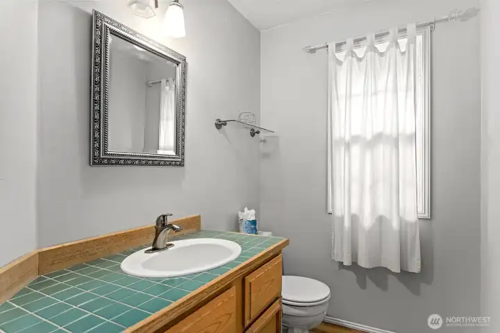 Half bathroom on the main level