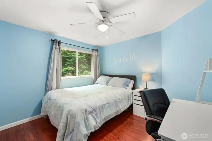 One of four bedrooms