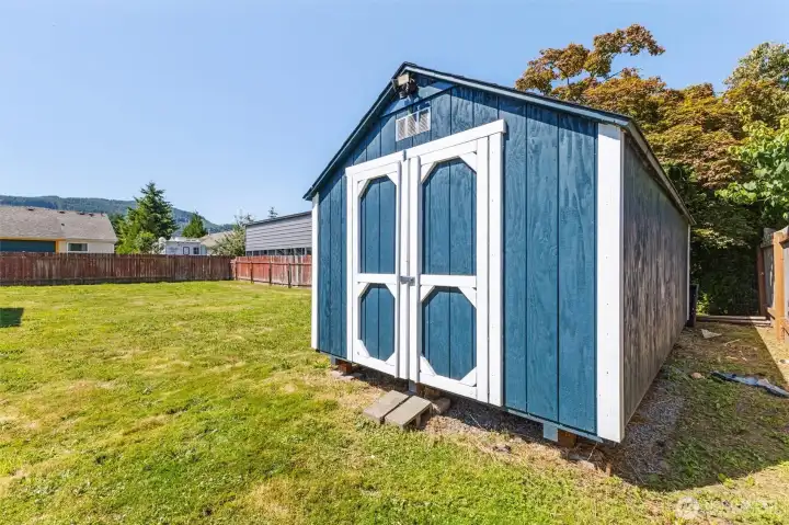 large storage shed. large storage shed.