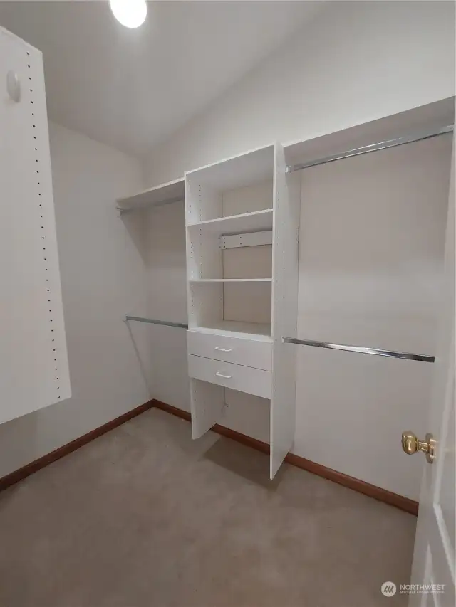 One of 2 walk in closets in the primary suite