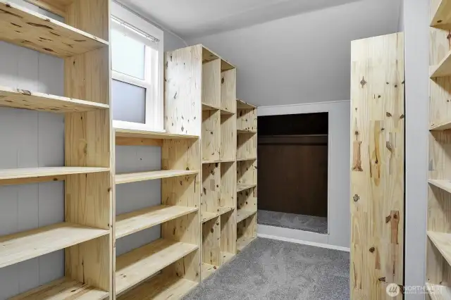 This room was recently transformed into an awesome closet to accompany the upstairs bedroom. It could be changed back to a nursery, office, workout space, or?