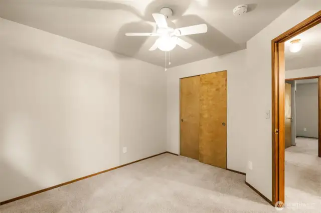 Another view of the second guest bedroom showing the closet.