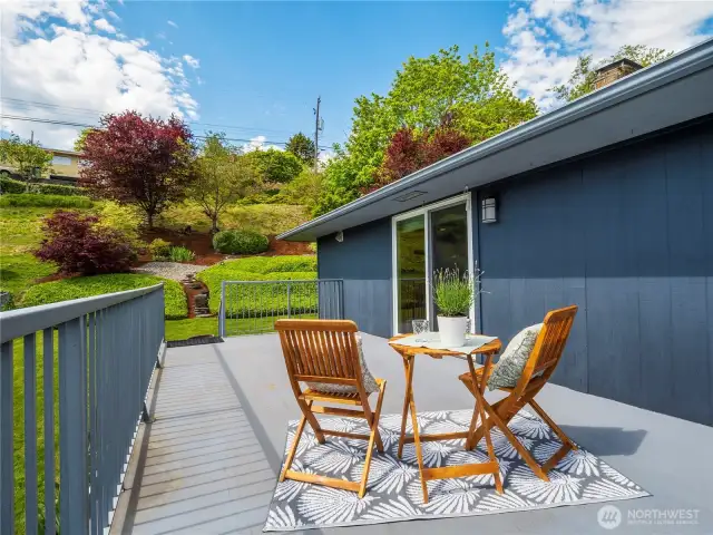 Plenty of room to enjoy backyard BBQ's and evening sunsets.