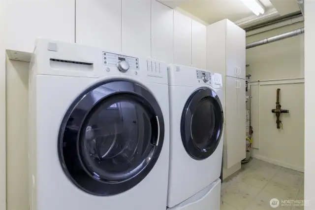 Lower-level utility room.
