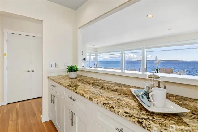 Prepping dinner is always better with a view!