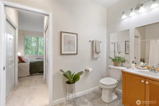 Spacious Full Size Bathroom accessible from Primary Bedroom