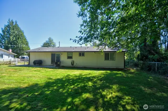 View of back of house by fence