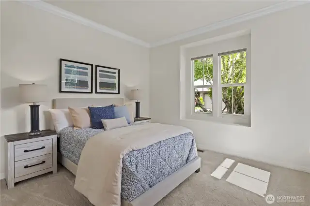 Separate bedroom and full bath on the opposite side of the house for guests to enjoy their privacy.