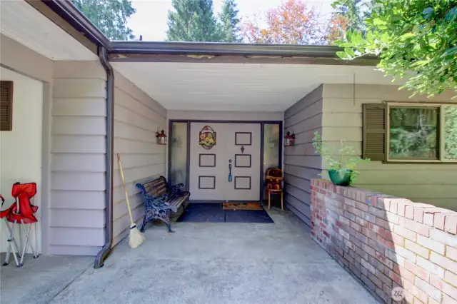 Large covered porch