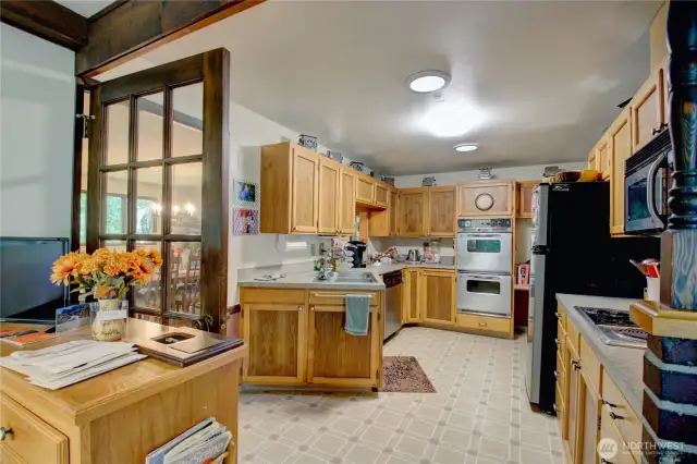 Kitchen going into eating area