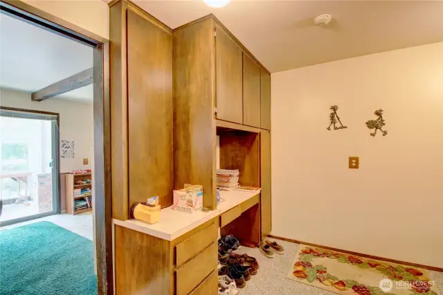 Entering utility/storage room