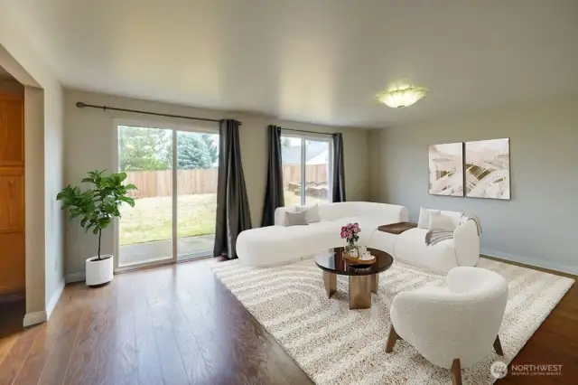 Family Room Virtually Staged