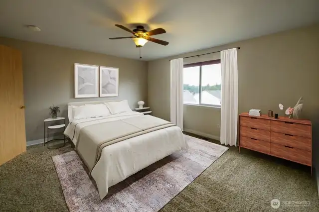 Primary Bedroom virtually staged