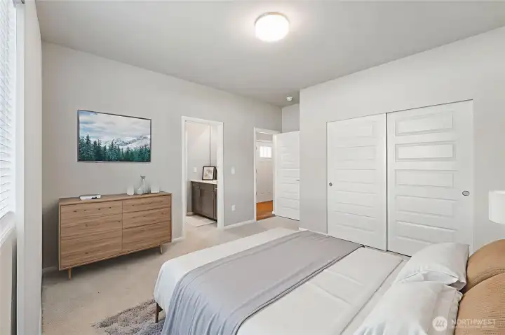 Virtually Staged Bedrooom 2 into Guest Suite