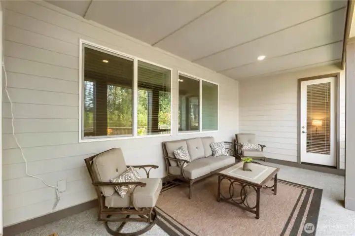 Extended covered patio to use year round