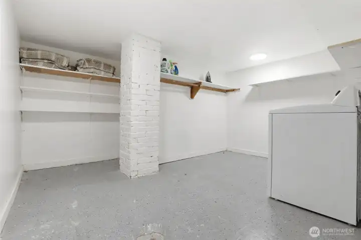 Basement- laundry space