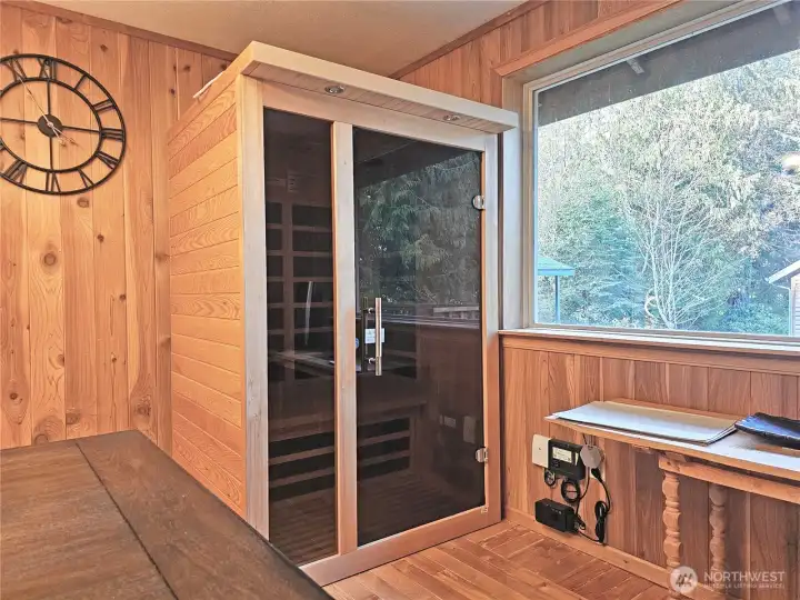The sauna is a new addition to this space!