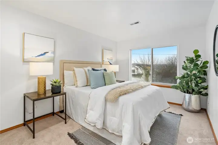 Bedroom #2 also receives eastern exposure and beautiful warm morning sunlight.