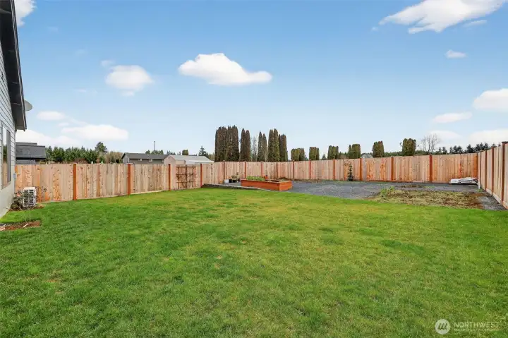 Large fully fenced back yard.
