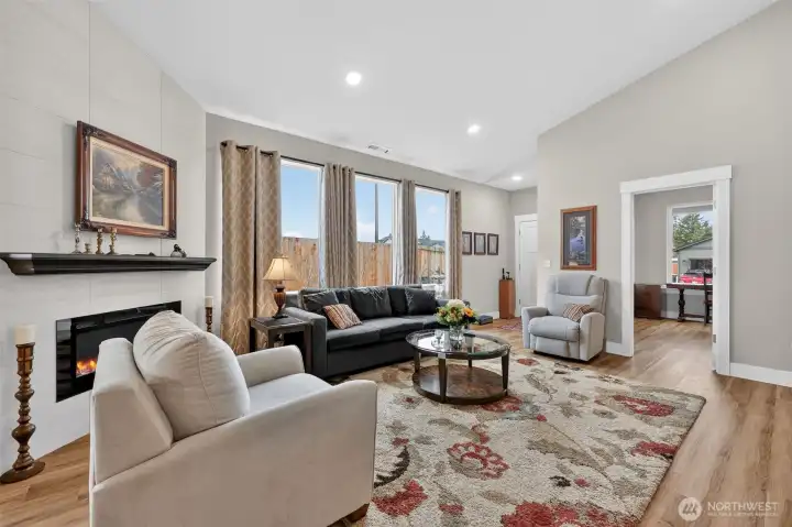 Large picture windows allows for natural light.