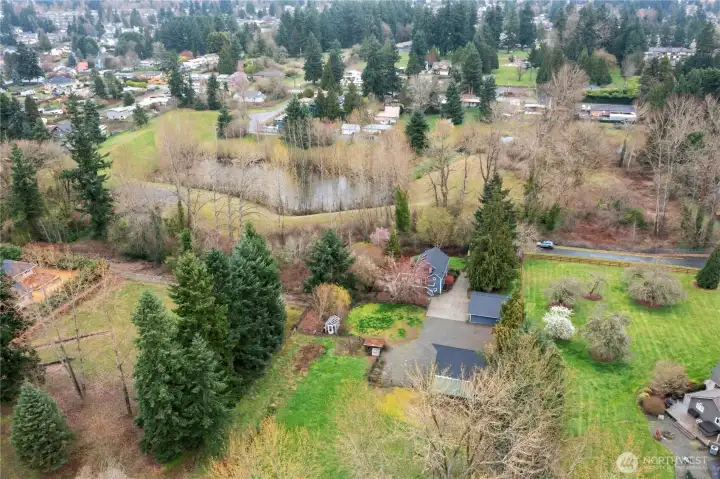 Overhead view of this beautiful property.