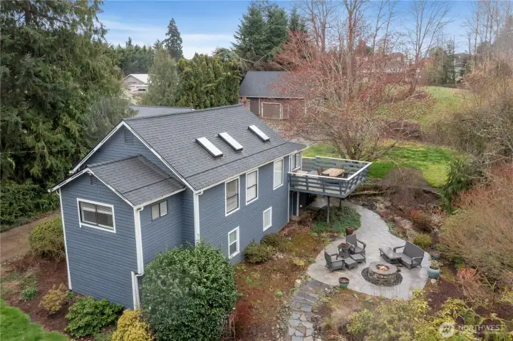 Enjoy your backyard patio complete with fire-pit.