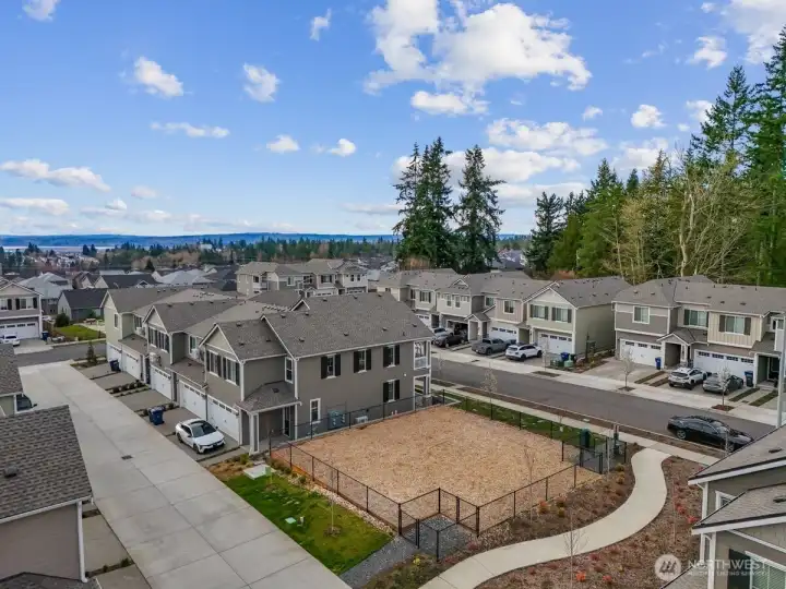 Dog run is right next to the front door.