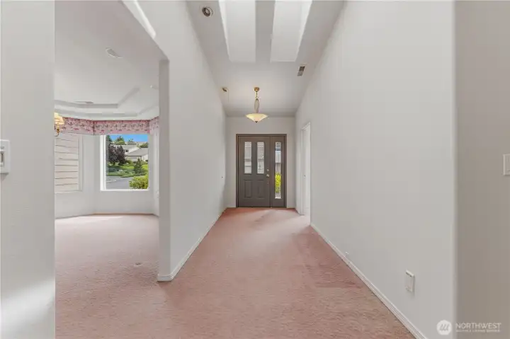 Elevated ceiling with Sky Lights