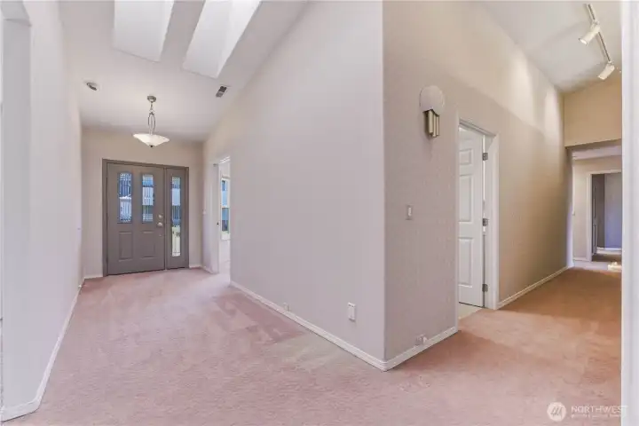Elevated ceiling with Sky Lights