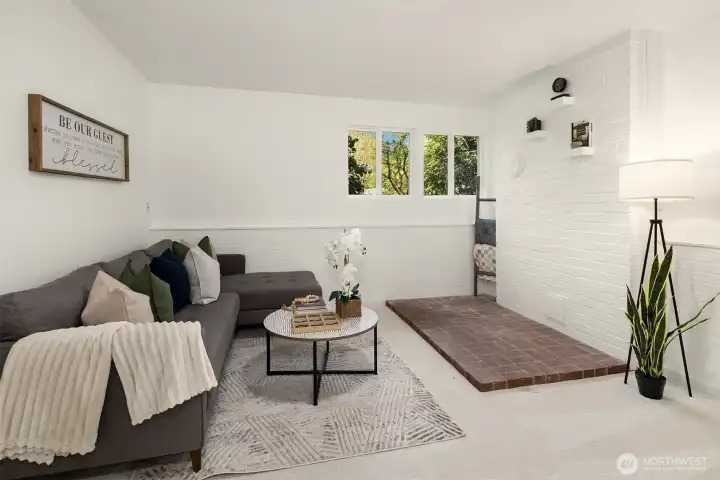 Lower level bonus room/living space--