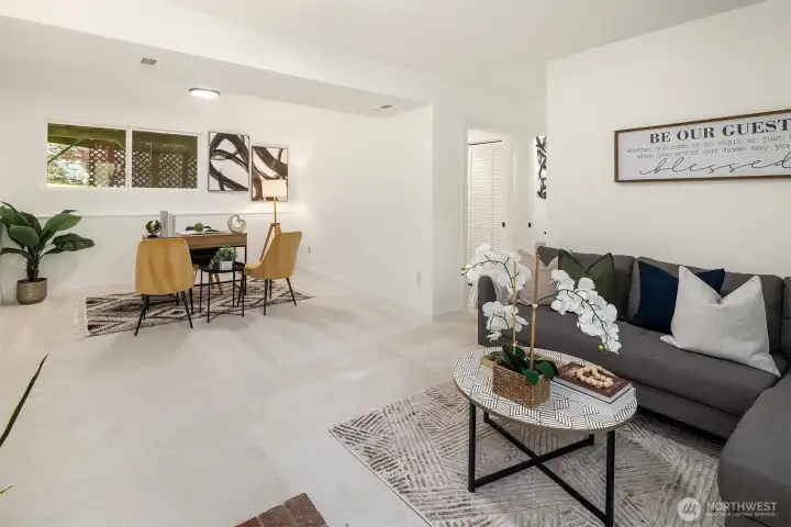 This large area could be used as a second living room, work from home office space, or 4th bedroom if needed