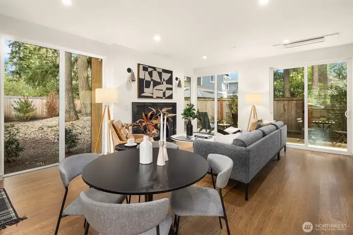 Site Finished Oak Hardwood Flooring Throughout