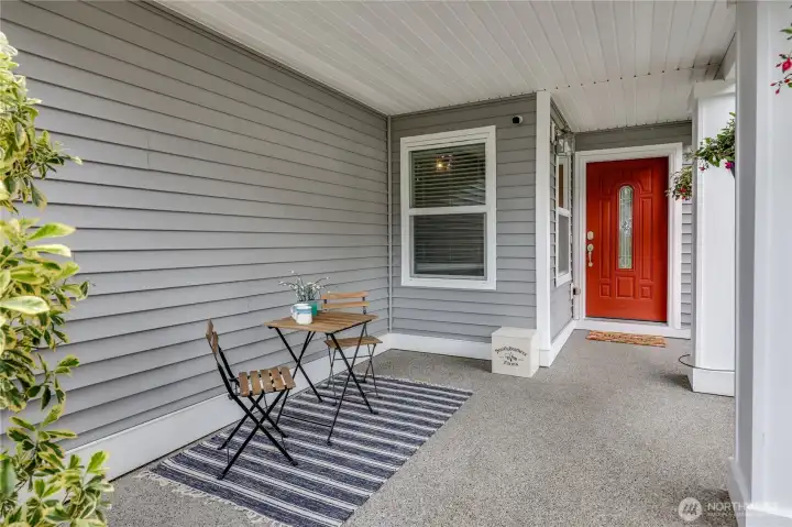 Welcoming covered front porch
