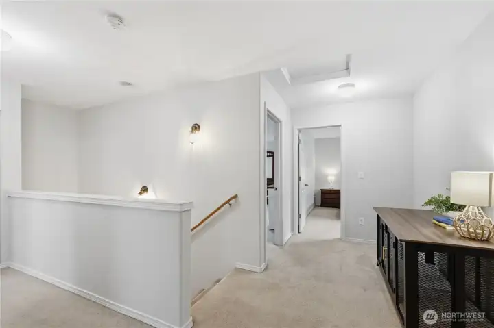 Welcoming upstairs landing