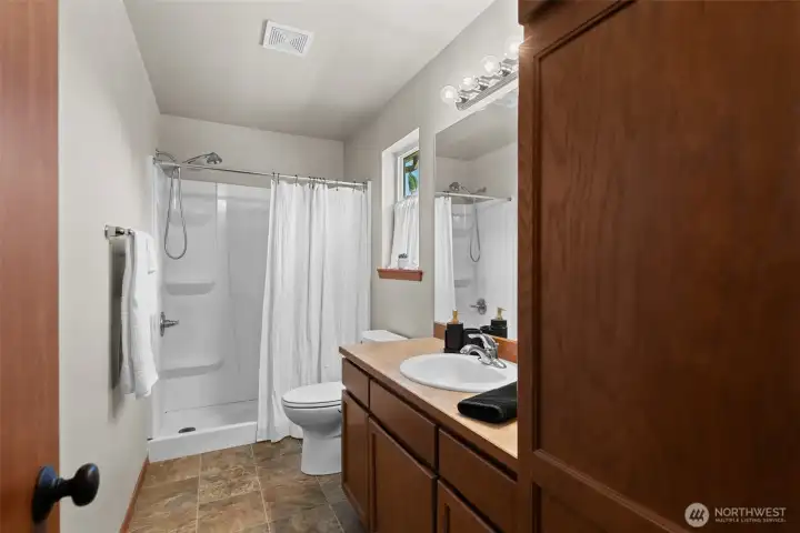 Bathroom with walk in shower