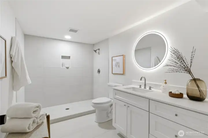 Basement bathroom