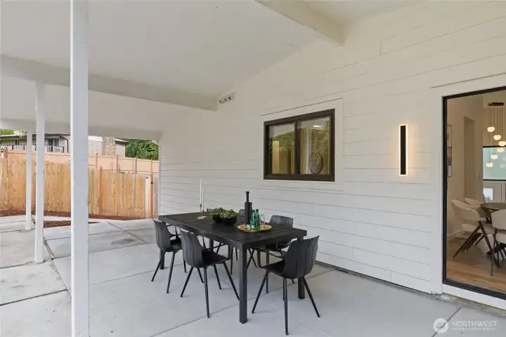 Outside Covered Entertainment area