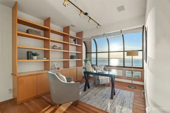 Den with custom built-ins.