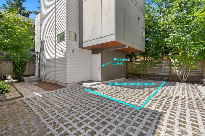 Yep, your home comes with a dedicated parking spot. Borderline unicorn for this area. Yep, your home comes with a dedicated parking spot. Borderline unicorn for this area.