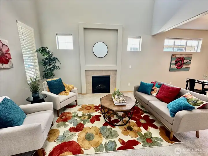 Close up view of the living room. Close up view of the living room.