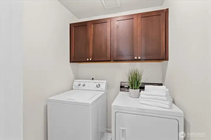 Convienent upstairs laundry room