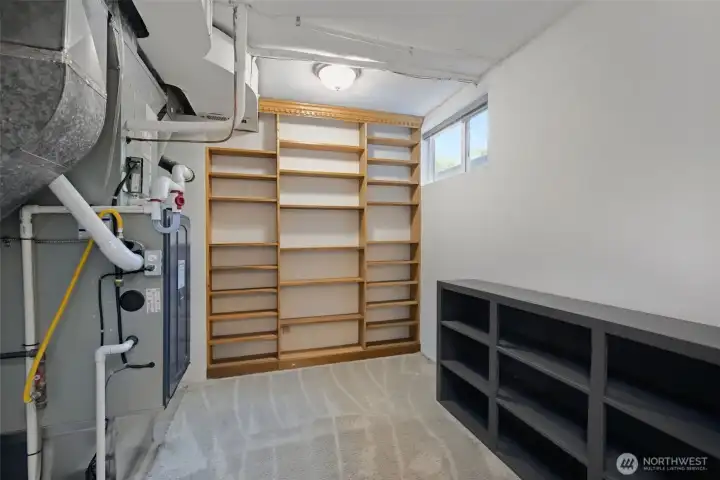 Storage and mechanical room Storage and mechanical room