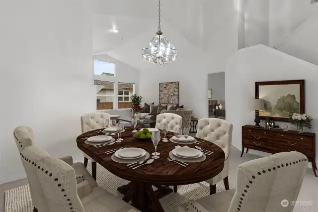 Virtually Staged Dining Room