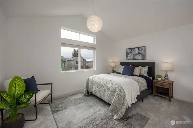 Guest Bedroom w/vaulted ceilings