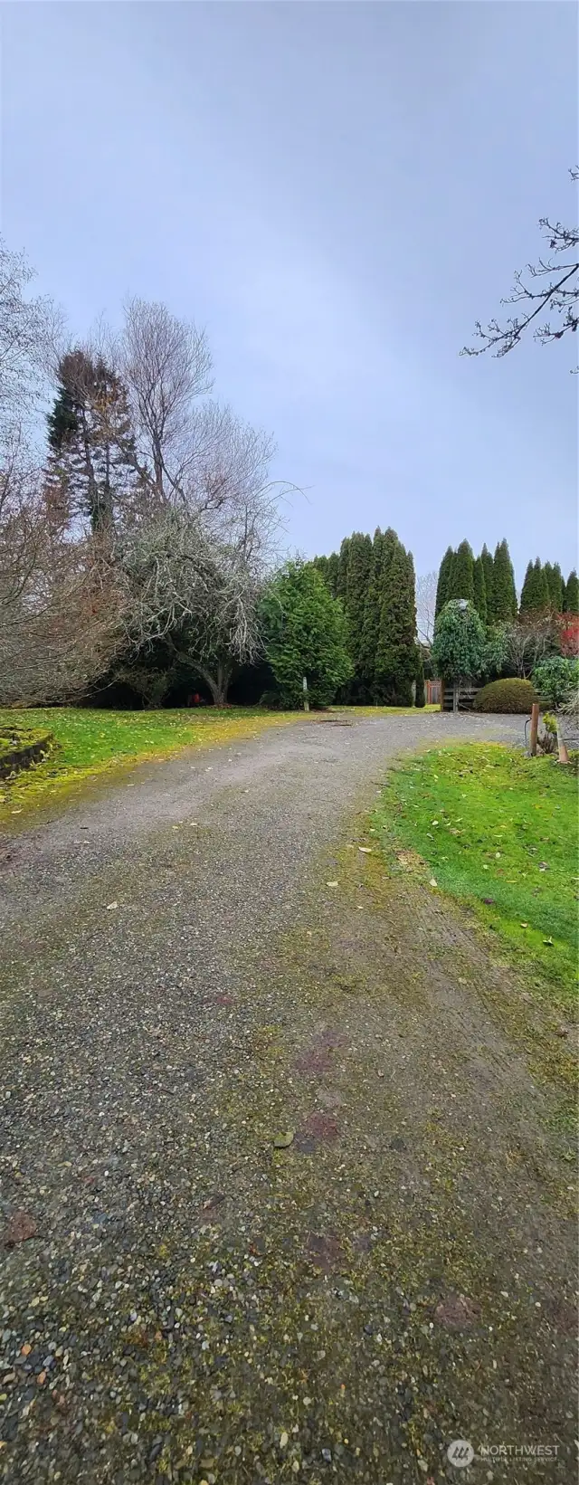 Shared driveway to Lot and trail on lot.  Lot is on Left side, see sign